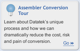 Learn more about Datatek's Automated Assembler Conversion Service